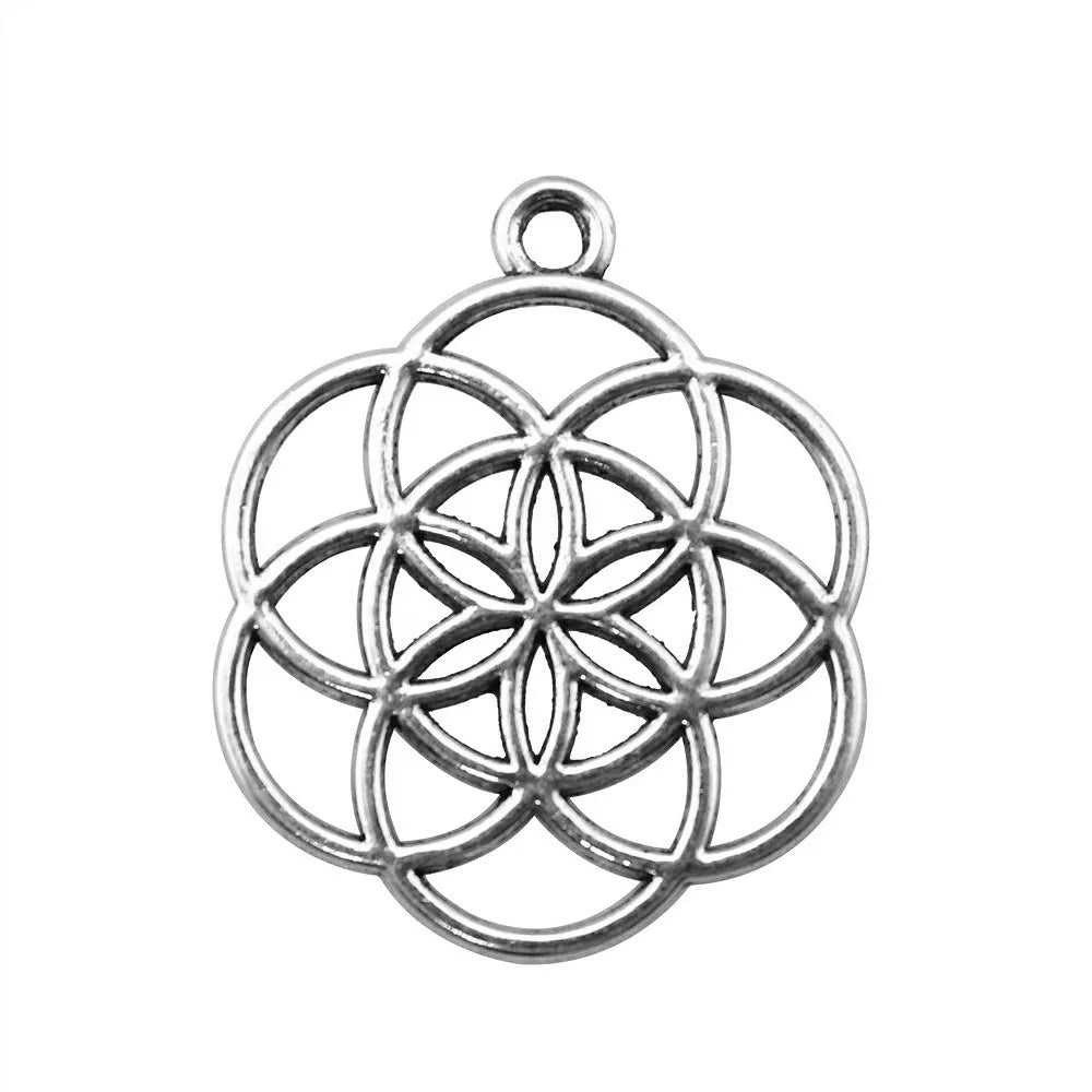 42x35mm 5.9g Multicolor Zinc Alloy Hollow Flower Charm Pendant for DIY Earrings Necklace Making