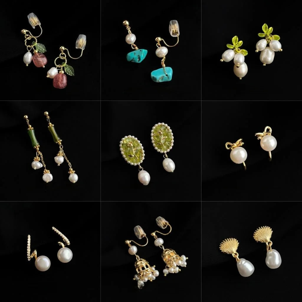 Custom 18K Gold Plated Copper Micro Pave Zircon Geometric Drop Earrings Luxury Clip On Style