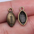 15x7mm 0.7g Multicolor Zinc Alloy Rugby Ball Charm Pendant for DIY Sports Jewelry Making