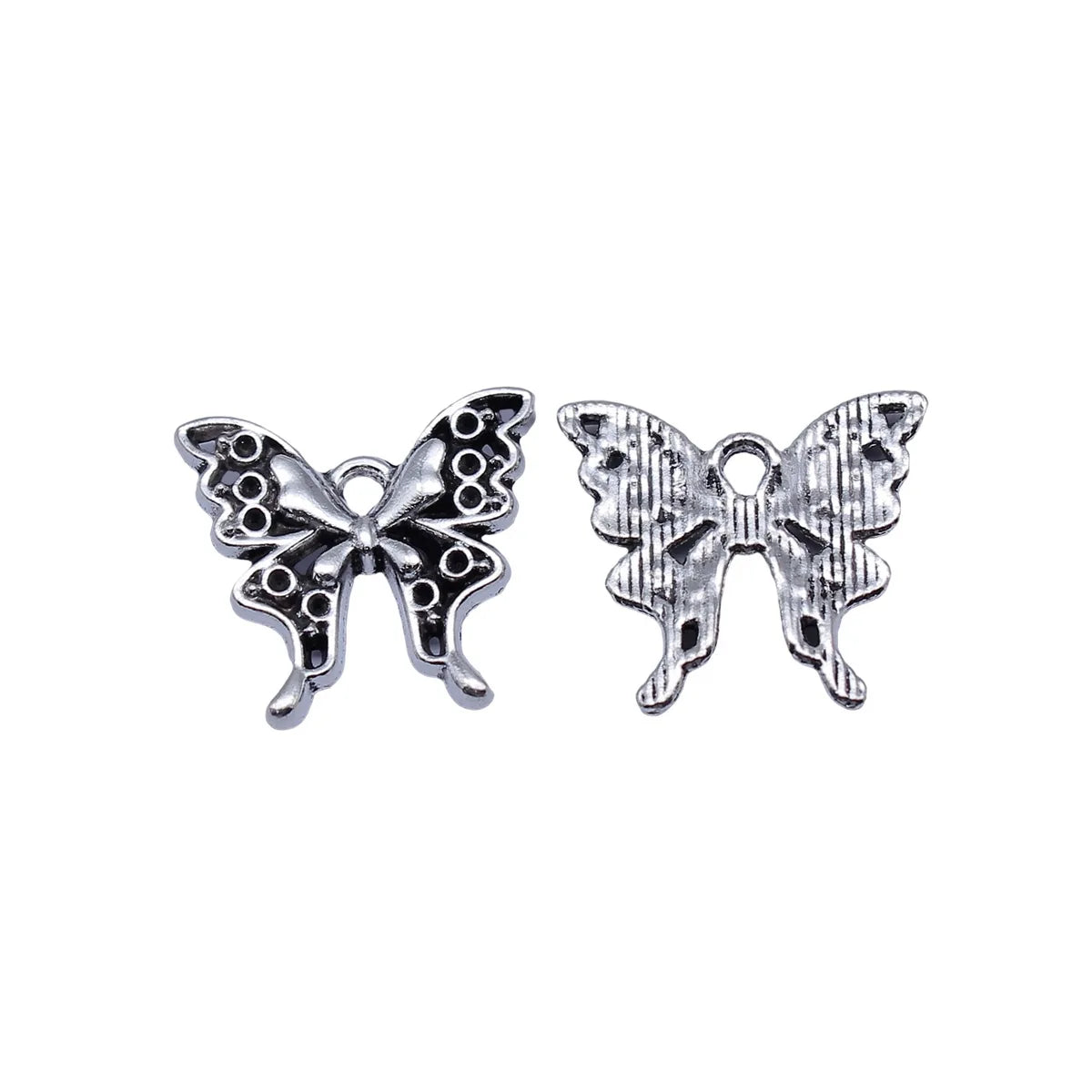 19x18mm 1.5g Antique Silver Zinc Alloy Butterfly Charm Pendant for DIY Necklace Bracelet Jewelry Making