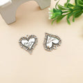 Antique Silver Zinc Alloy Heart Bead for DIY Beaded Necklace Bracelet Jewelry