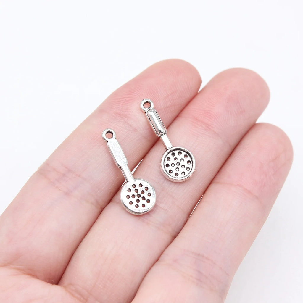 20x8mm 0.5g Antique Silver Zinc Alloy Skimmer Spoon Charm Pendant for DIY Necklace Bracelet Making
