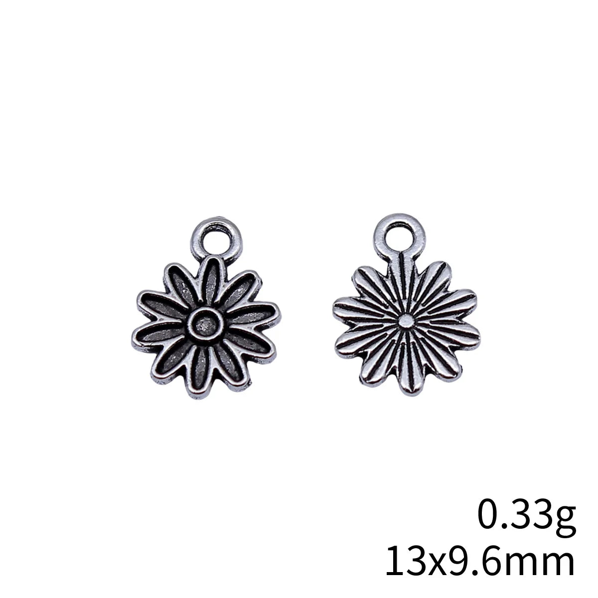 13x9.6mm 0.33g Multi Color Zinc Alloy Small Flower Charm Pendant for DIY Necklace Bracelet Jewelry