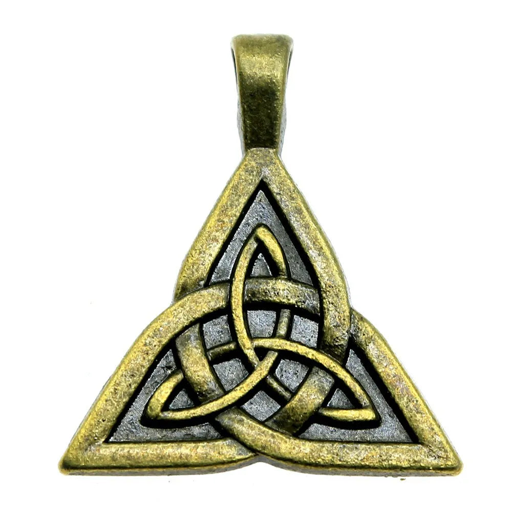 28x24mm 4.3g Antique Silver Zinc Alloy Celtic Amulet Celtic Knot Charm Pendant for Necklace Bracelet Making