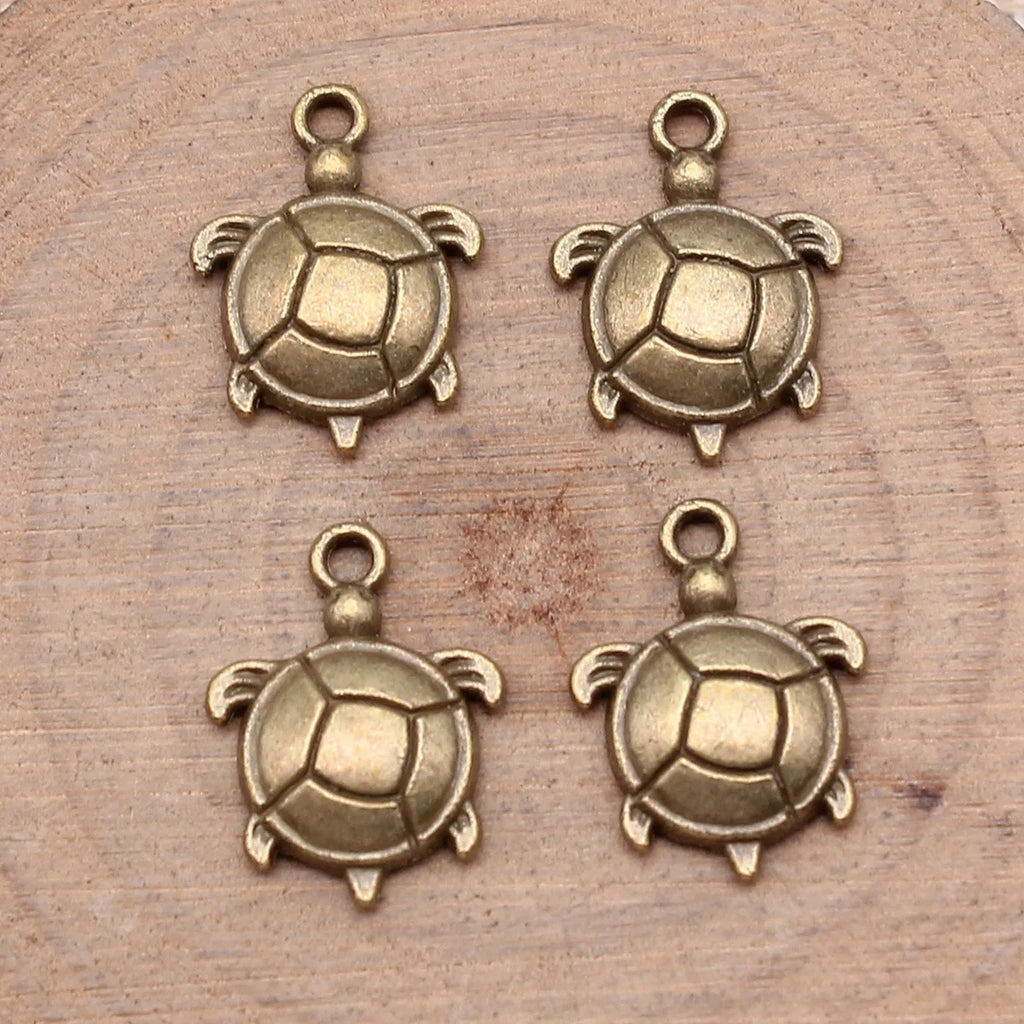 16x12mm 0.7g Multicolor Zinc Alloy Sea Turtle Charm Pendant for Necklace Bracelet DIY Jewelry Making