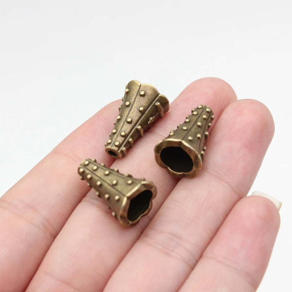 19x12x12mm 2.6g Antique Bronze Zinc Alloy Cone Bead Cap Jewelry Findings for Tassel Earring DIY