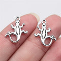12x18mm 0.9g Antique Silver Zinc Alloy Lizard Charm Pendant for DIY Necklace Bracelet Jewelry Making