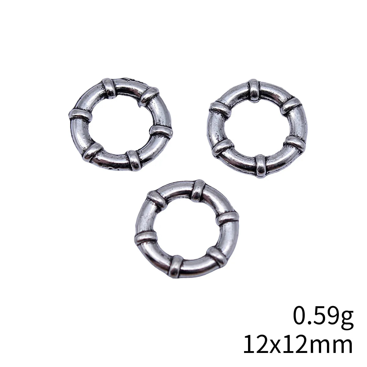 12x12mm 0.59g Multicolor Zinc Alloy Round Ring Connector Charm for DIY Jewelry Making