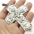 94x65mm 18.5g Zinc Alloy Oversized Heart Cross Charm Pendant for DIY Necklace Bracelet Jewelry Making