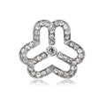 Elegant Rose Gold Alloy Flower Logo Brooch With Clear Rhinestones, Women's Lapel Pin Corsage Gift