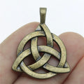 35x27mm 5.4g Multicolor Zinc Alloy Celtic Amulet Celtic Knot Charm Pendant for DIY Necklace Bracelet Making