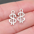 9x17mm 0.6g Multicolor Zinc Alloy Dollar Sign Charm Pendant for DIY Bracelet Necklace Making
