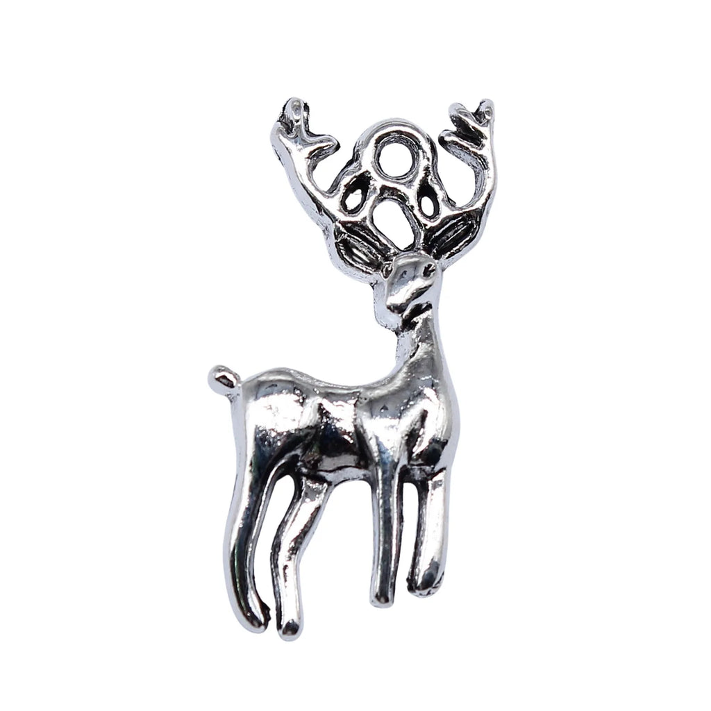 27x12mm 2.2g Antique Silver Zinc Alloy Elk Charm Pendant for DIY Necklace Bracelet Jewelry Making