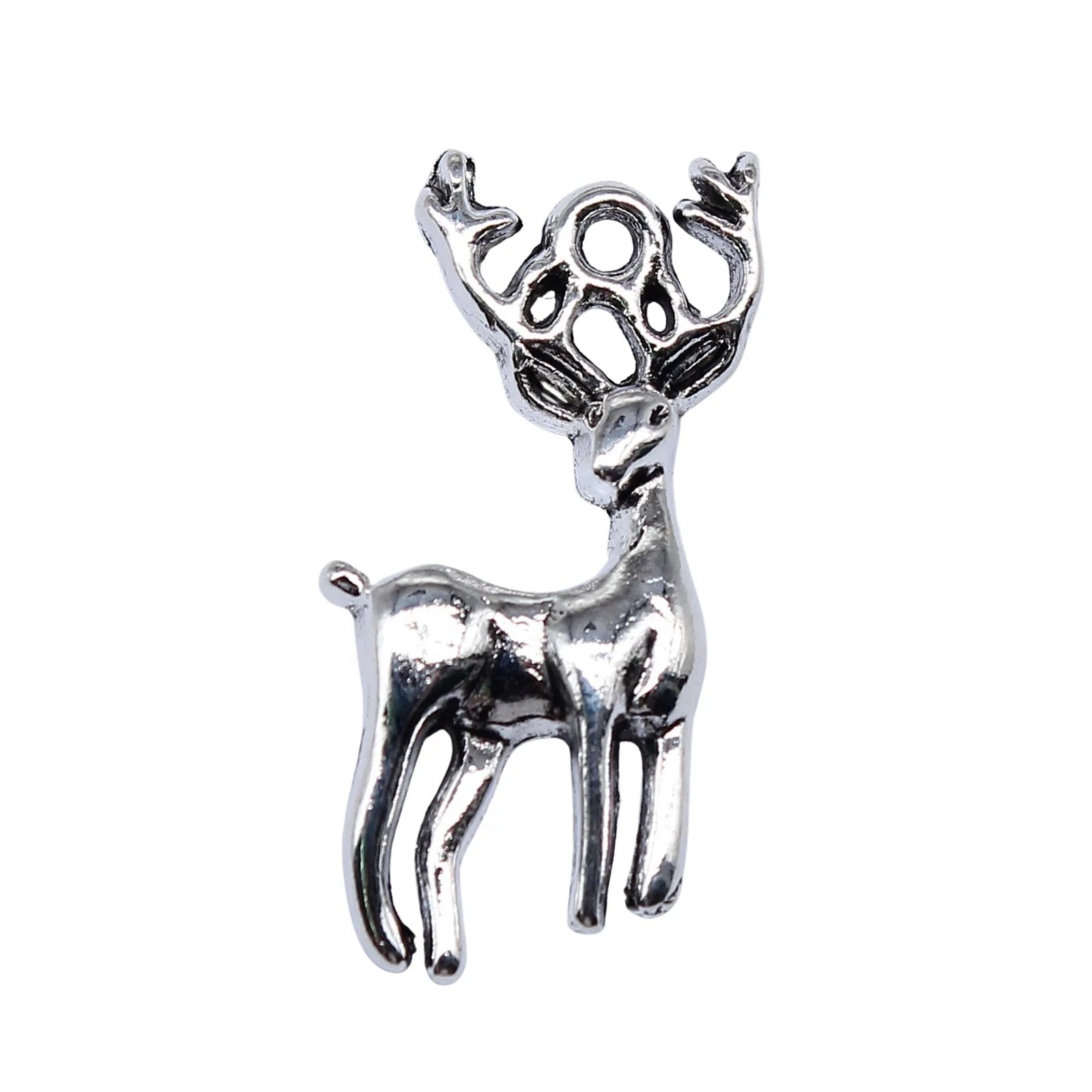 27x12mm 2.2g Antique Silver Zinc Alloy Elk Charm Pendant for DIY Necklace Bracelet Jewelry Making