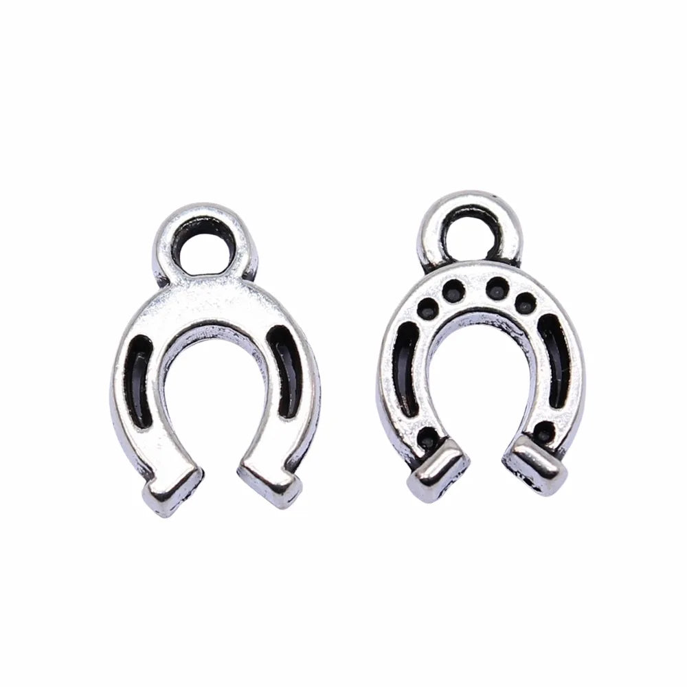 12x8mm 0.5g Multicolor Zinc Alloy Horseshoe Charm Pendant for DIY Necklace Bracelet Jewelry Making