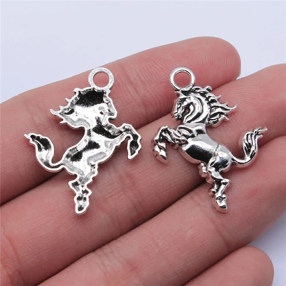 32x24mm 2g Multicolor Zinc Alloy Horse Charm Pendant for DIY Necklace Bracelet Accessories