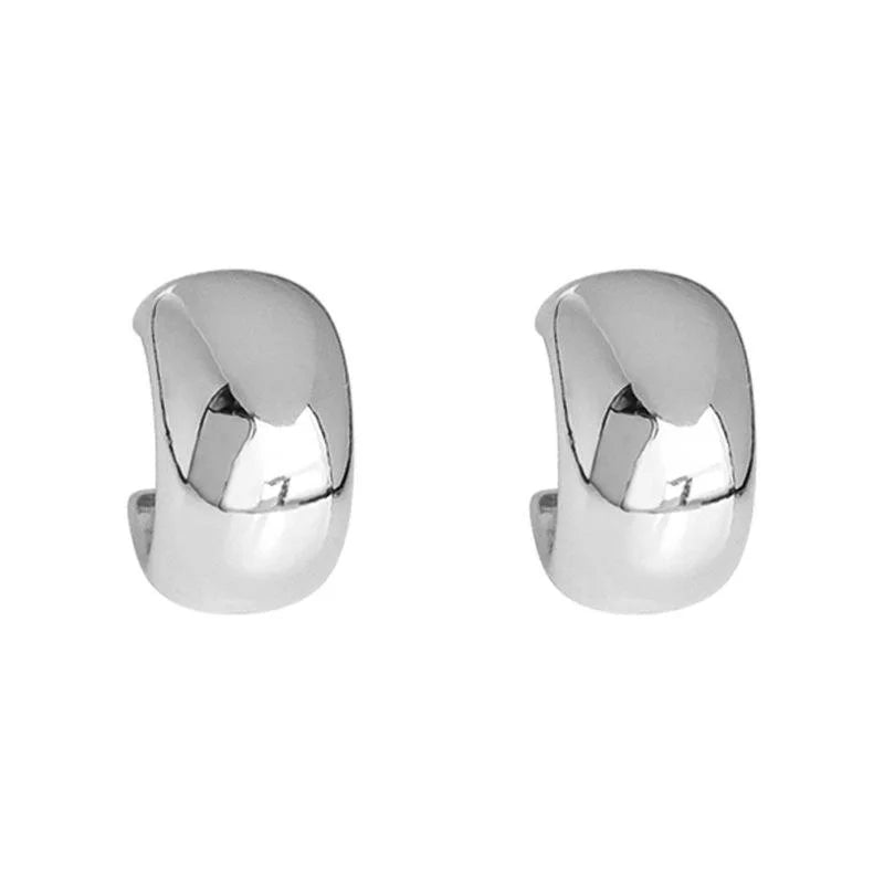 18K Gold Plated Copper Oval Geometric Drop Earrings Minimalist Light Luxury Fashion Jewelry