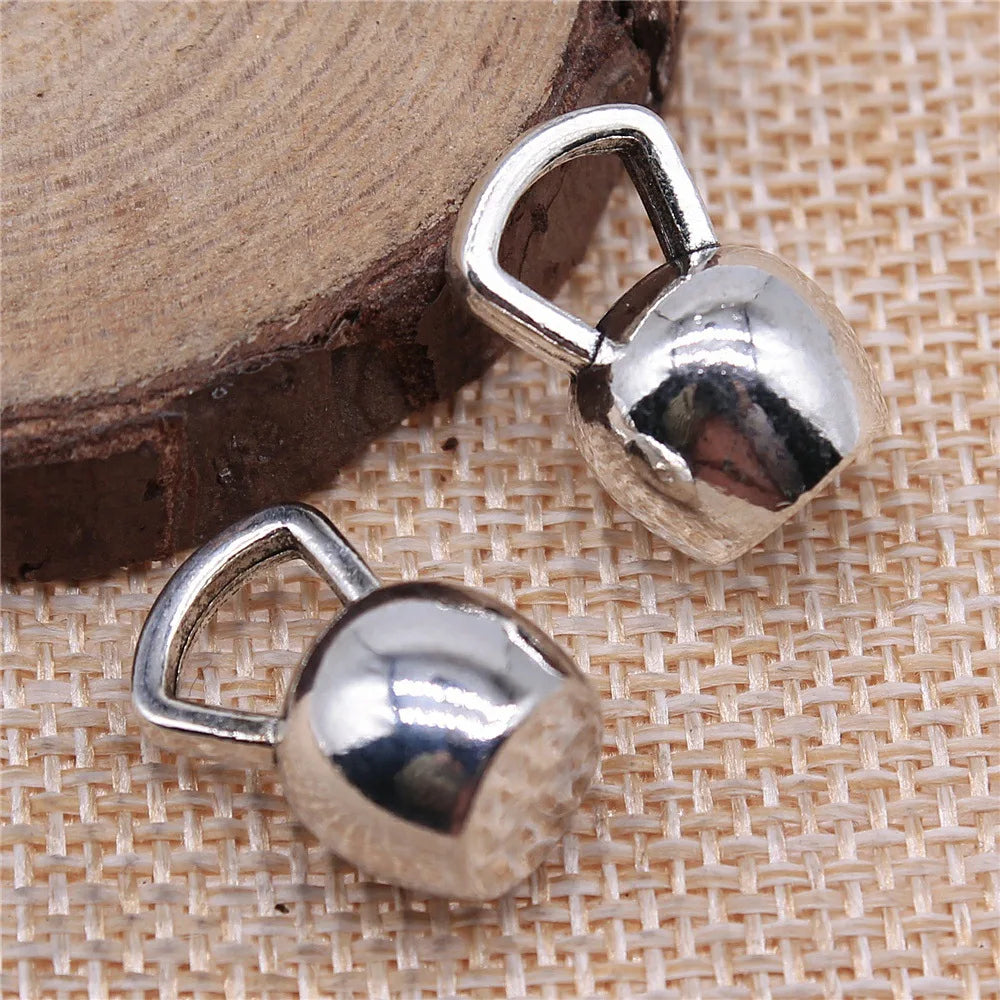 18x11x11mm 6.7g Multicolor Zinc Alloy Kettlebell Charm Pendant for DIY Fitness Jewelry Making
