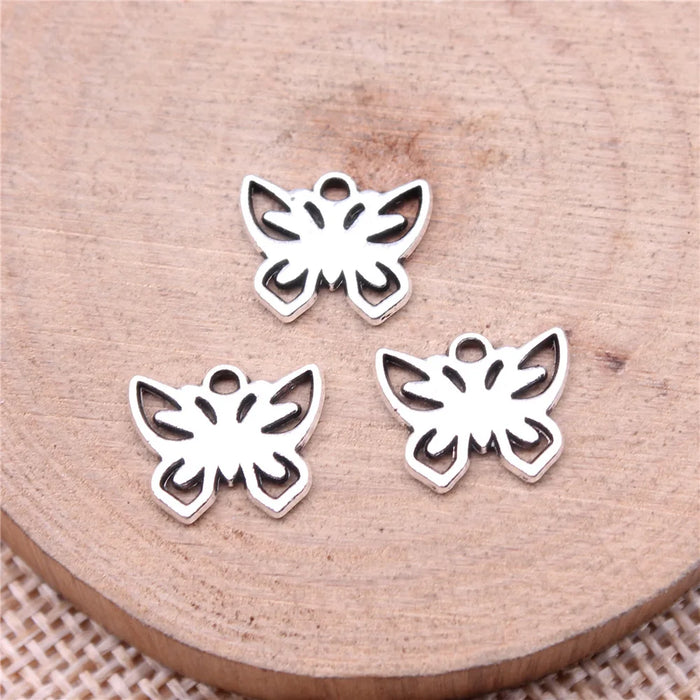 12x10mm 0.6g Multicolor Zinc Alloy Butterfly Charm Pendant for DIY Necklace Bracelet Jewelry Making