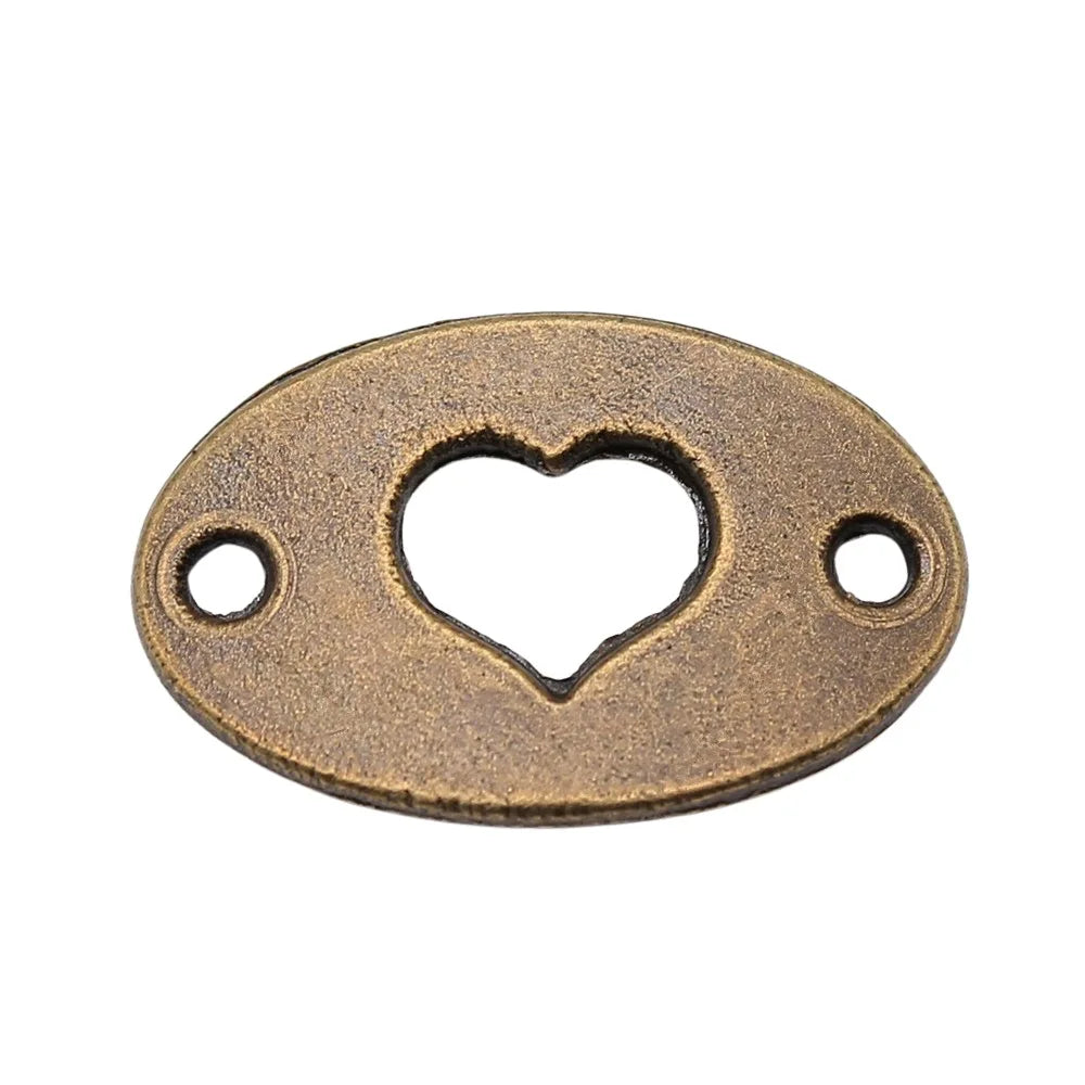 13x20mm 1.6g Multicolor Zinc Alloy Heart Connector Charm for DIY Bracelet Necklace Making