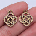 18x16mm 1.2g Multicolor Zinc Alloy Chinese Knot Charm Pendant for DIY Necklace Bracelet Jewelry Making