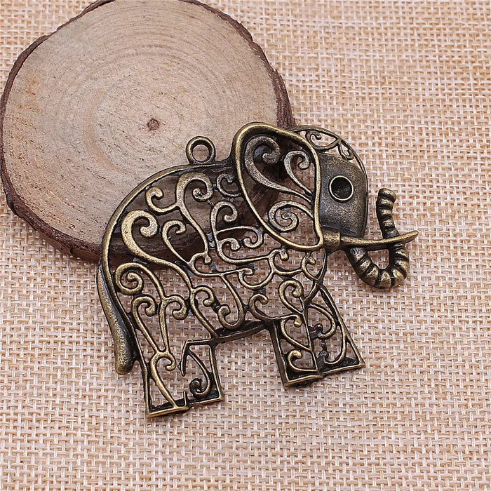 60x50mm 12.5g Multicolor Zinc Alloy Elephant Charm Pendant for DIY Bracelet Necklace Jewelry Making