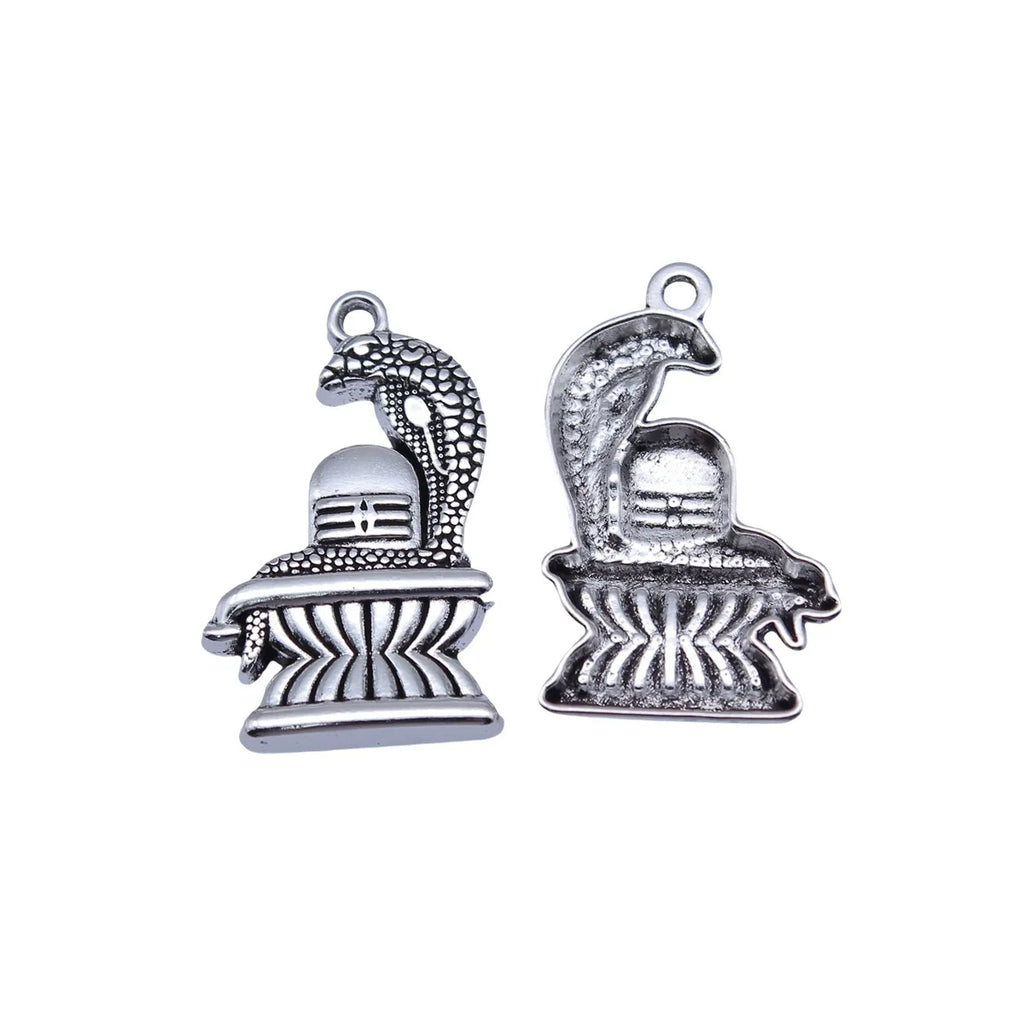 30x18mm 2g Antique Silver Zinc Alloy Ancient Egyptian Pharaoh Snake Pharaoh Head Charm Pendant for DIY Jewelry