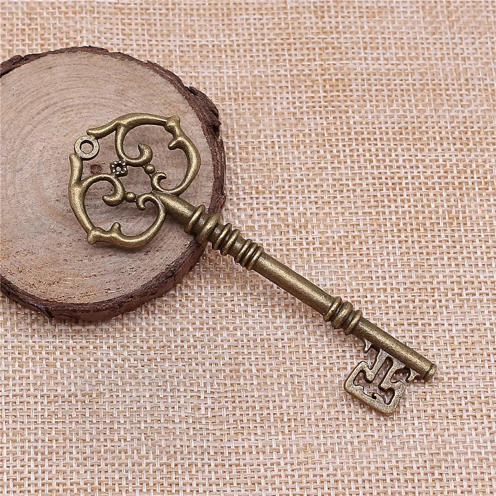 82x31mm 11g Multicolor Zinc Alloy Key Charm Pendant for DIY Bracelet Necklace Jewelry Making