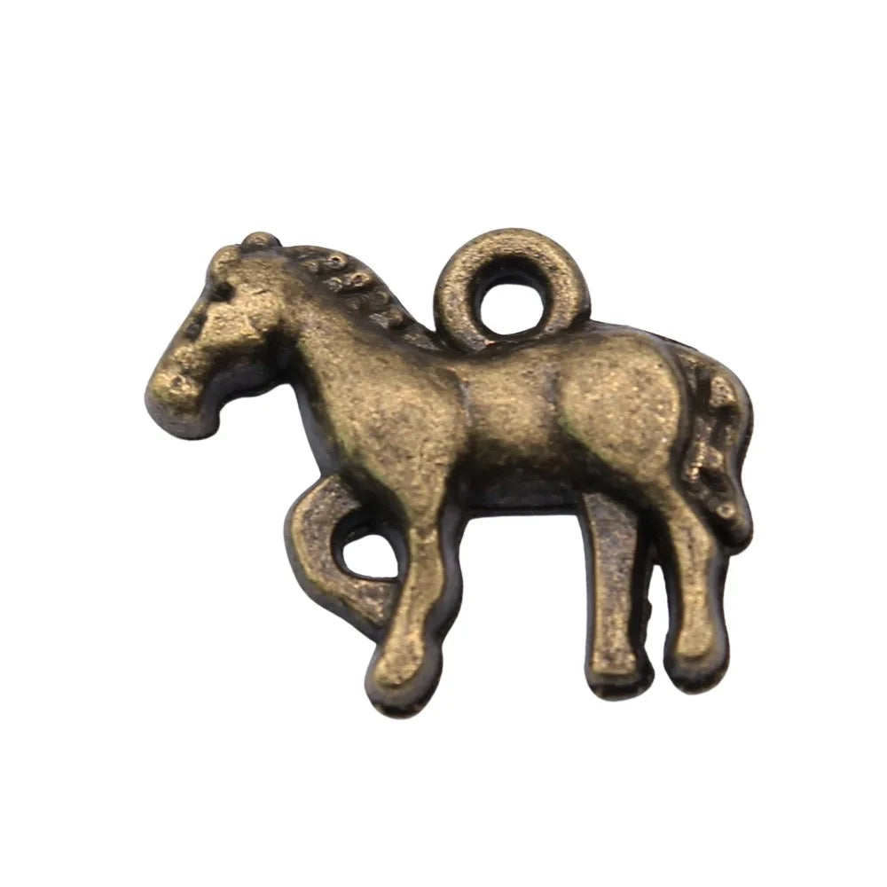 22x17mm 1.6g Multicolor Zinc Alloy Pony Charm Pendant for DIY Necklace Bracelet Jewelry Making
