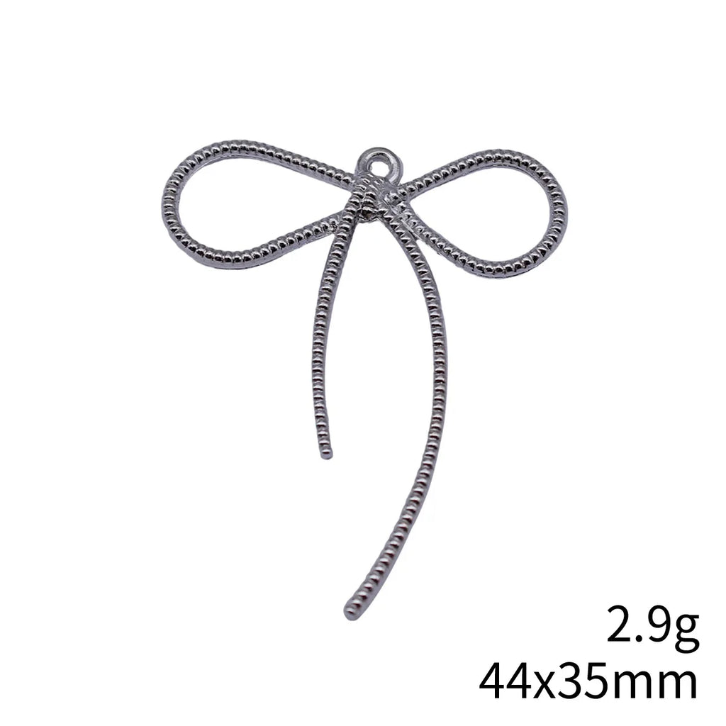 44x35mm 2.9g Multicolor Zinc Alloy Bow Butterfly Charm Pendant for Phone Strap Keychain DIY Jewelry Making