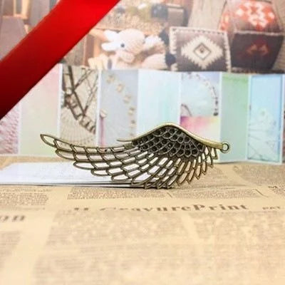 109x38MM Antique Silver Zinc Alloy Wing Feather Charm Pendant for DIY Necklace Bracelet Jewelry Making