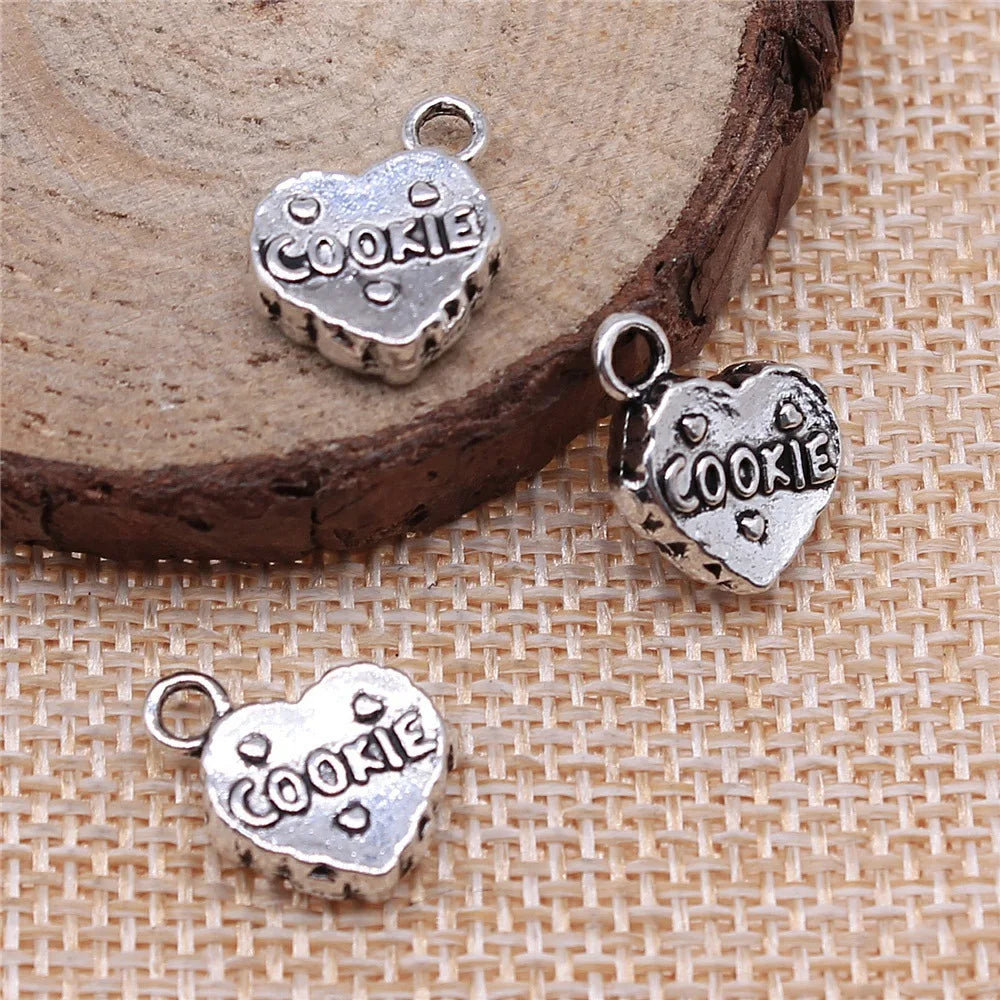 15x12mm 2.2g Antique Silver Zinc Alloy 3D Cake Charm Pendant for DIY Dessert Theme Jewelry Making