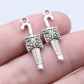 8x27mm 1g Antique Silver Tone Zinc Alloy Umbrella Charm Pendant for DIY Necklace Bracelet Jewelry