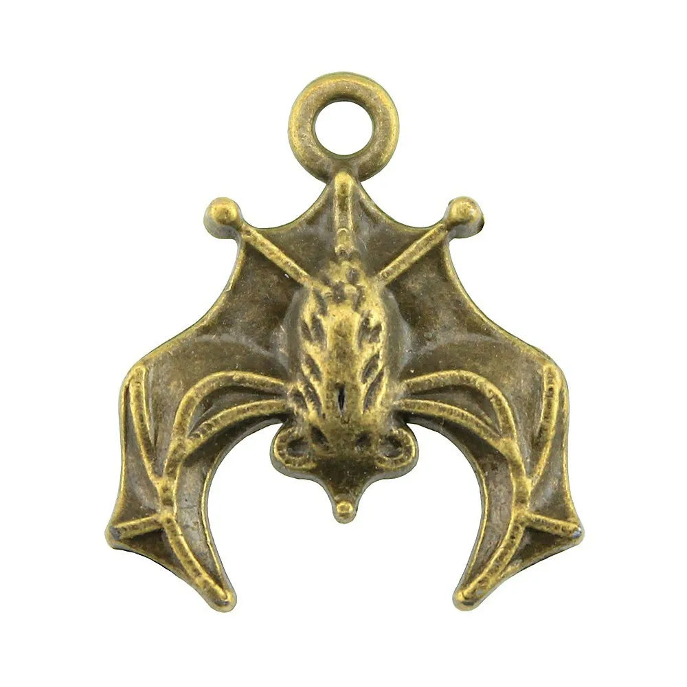 20x17mm 1.7g Multicolor Zinc Alloy Upside Down Bat Charm Pendant for DIY Halloween Jewelry Making