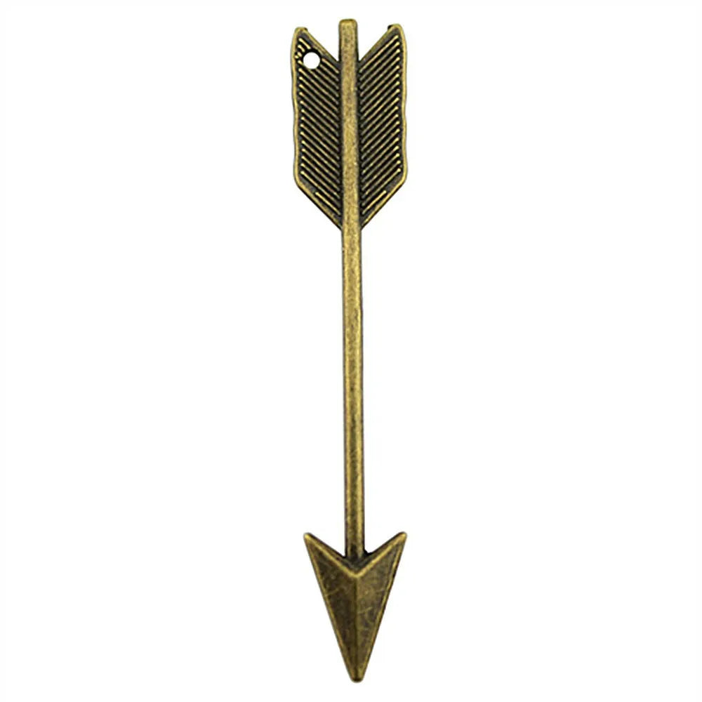64x11mm 2.6g Multicolor Zinc Alloy Bow and Arrow Charm Pendant for DIY Bracelet Necklace Making