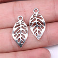 23x11mm 0.7g Antique Silver Zinc Alloy Leaf Charm Pendant for DIY Necklace Bracelet Jewelry Making