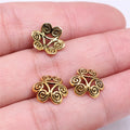 11x11x3mm 0.4g Multicolor Zinc Alloy Flower Bead Cap Jewelry Findings for DIY Bracelet Necklace Making