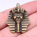 36x28mm 6g Multicolor Zinc Alloy Egyptian Pharaoh Pharaoh Head Charm Pendant for DIY Jewelry Making