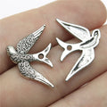 25x17mm 1.3g Multicolor Zinc Alloy Swallow Bird Charm Pendant for DIY Necklace Bracelet Jewelry Making