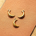 19x11MM Zinc Alloy Moon Double Sided Charm Pendant for DIY Necklace Bracelet Jewelry Making