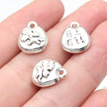 14x12x5.7mm 2.6g Antique Silver Zinc Alloy Horse Coin Charm Pendant for DIY Necklace Bracelet Making