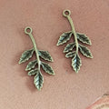 30x10MM Zinc Alloy Leaf Branch Charm Pendant for DIY Necklace Bracelet Jewelry Making