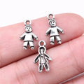 16x9mm 0.4g Antique Silver Zinc Alloy Little Boy Angel Charm Pendant for DIY Jewelry Making