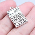 15x24mm 3.4g Antique Silver Zinc Alloy Calculator Charm Pendant for DIY School Jewelry Making