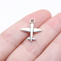 18x16mm 0.87g Antique Silver Zinc Alloy Airplane Charm Pendant for DIY Necklace Bracelet Making