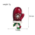 Cute Christmas Enamel Rhinestone Brooch With Santa Hat Reindeer Tree Bells, Festive Lapel Pin Gift