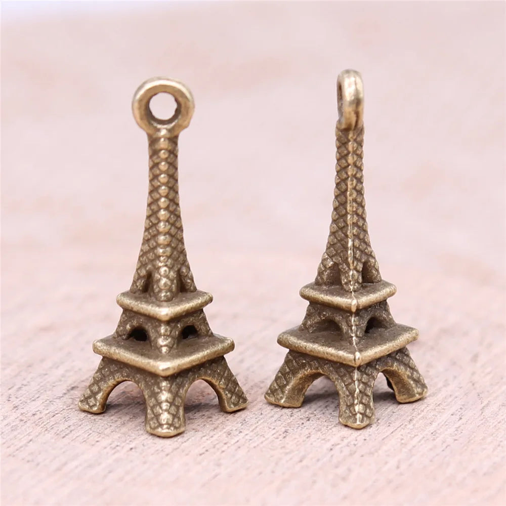 21x8mm 1.2g Multicolor Iron Eiffel Tower charm pendant for DIY necklace bracelet jewelry making