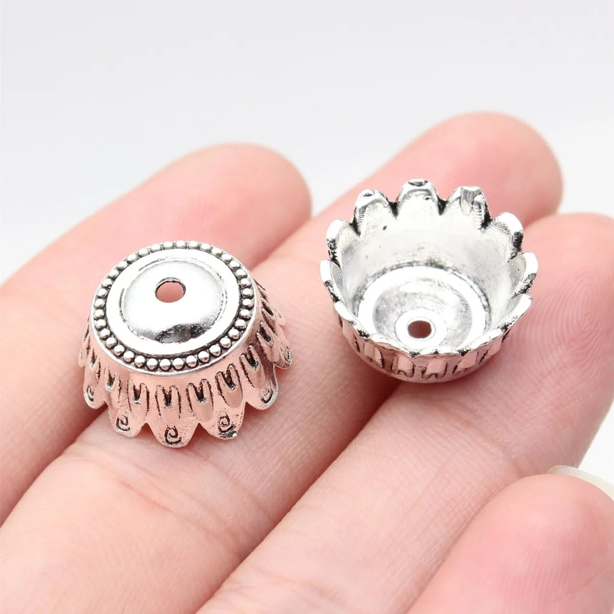16.7x16.7x9.2mm 2.3g Multi Color Zinc Alloy Cone Bead Caps for DIY Tassel Necklace Bracelet Jewelry