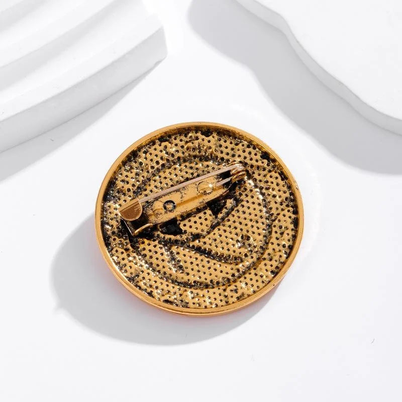 Vintage Egyptian Eye Of Horus Alloy Enamel Brooch, Punk Pharaoh Symbol Lapel Pin Suit Accessory Gift
