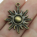 28x25mm 2g Multicolor Zinc Alloy Sun Charm Pendant for DIY Necklace Bracelet Jewelry Making